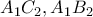 {{A}_{1}}{{C}_{2}},{{A}_{1}}{{B}_{2}}