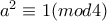 a^2 \equiv 1(mod 4)