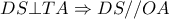  DS \bot TA \Rightarrow DS//OA 