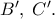 B{'} ,\;C{'} .