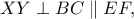 XY \perp BC\parallel EF,
