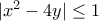 |x^2-4y|\le 1