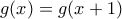 g(x)=g(x+1)