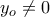 y_o\ne 0