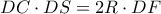 DC \cdot DS = 2R \cdot DF