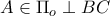 A\in\Pi_o\perp BC