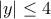 |y|\leq 4