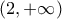 \displaystyle{ 
\left( {2, + \infty } \right) 
}