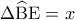 \Delta \widehat{\rm B}{\rm E} = x