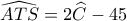 \widehat {ATS}= 2\widehat {C}-45