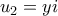 {u_2} = yi