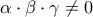 \alpha  \cdot \beta  \cdot \gamma  \ne 0