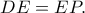 DE=EP.