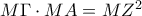 M\Gamma \cdot MA=MZ^{2}