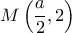 M\left ( \dfrac {a}{2},2\right)
