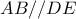  \displaystyle AB//DE