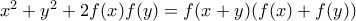 x^2+y^2+2f(x)f(y) = f(x+y)(f(x)+f(y))