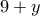 9+y