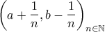 \left(a+\dfrac{1}{n},b-\dfrac{1}{n}\right)_{n\in\Bbb{N}}