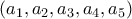 (a_1,a_2,a_3,a_4,a_5)