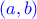 \color{blue}(a, b)