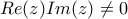 Re(z)Im(z)\neq 0