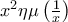 x^2\eta \mu \left(\frac{1}{x} \right)