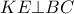 \displaystyle{KE \bot BC}
