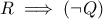 R\implies(\neg Q)