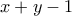 \displaystyle{x+y-1}