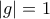 \left| g \right|=1