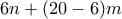 6n + (20-6)m