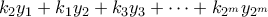 k_2y_1 + k_1y_2 + k_3y_3 + \cdots + k_{2^m}y_{2^m}