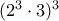 (2^3\cdot 3)^3