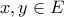 x,y\in E