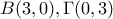 B(3,0), \Gamma(0,3)