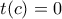 \displaystyle t(c)=0