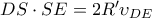 DS \cdot SE=2 R&rsquo; \upsilon_{DE}