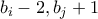b_i-2,b_j+1