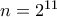 n=2^{11}