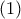 \left( 1 \right)\,\,
