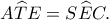 \displaystyle A\widehat TE = S\widehat EC.