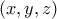 ({x,y,z})