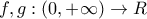 f,g : (0,+ \infty) \rightarrow R