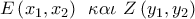 E\left( {{x_1},{x_2}} \right)\,\,\,\kappa \alpha \iota \,\,Z\left( {{y_1},{y_2}} \right)