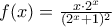 f(x) = \frac{x\cdot 2^x}{(2^x+1)^2}