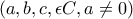 (a,b,c, \epsilon   C  ,a\neq 0)