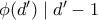 \phi(d') \mid d'-1