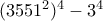 (3551^2)^4- 3^4