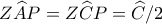 Z\widehat{A}P=Z\widehat{C}P=\widehat{C}/2